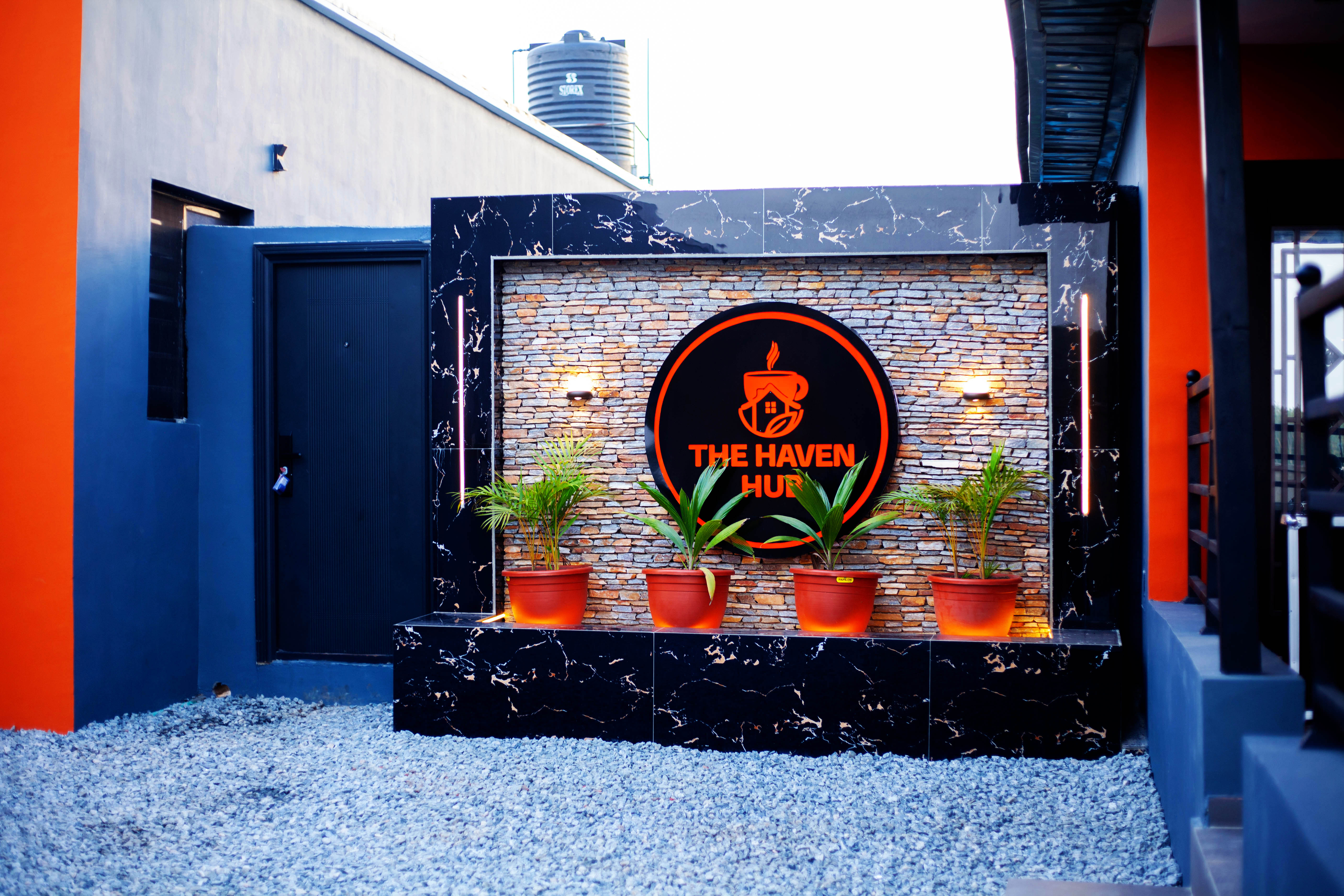 The Haven Hub entrance signage in Abeokuta